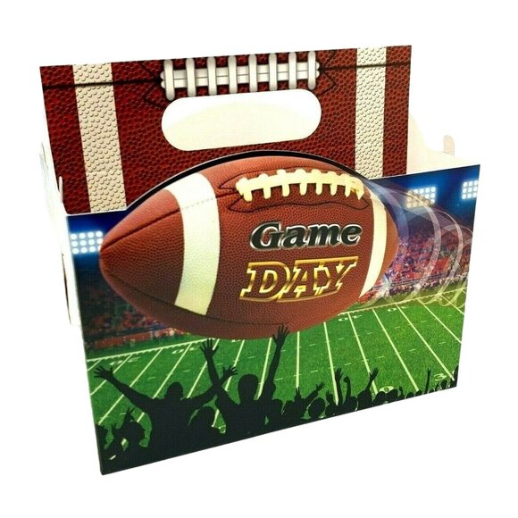 Football Chip and Dip Serving Tray Utensil Caddy Tailgate Party Supplies - Picture 4 of 7